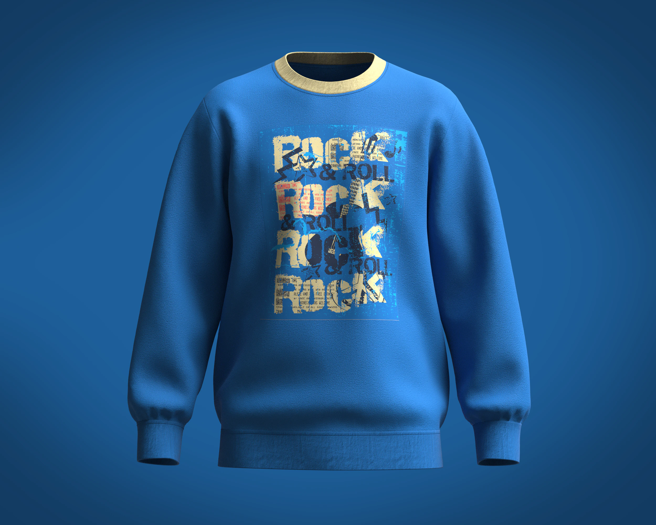 Sweatshirt - Rock 3D Model .c4d .max .obj .3ds .fbx .stl .blend 
