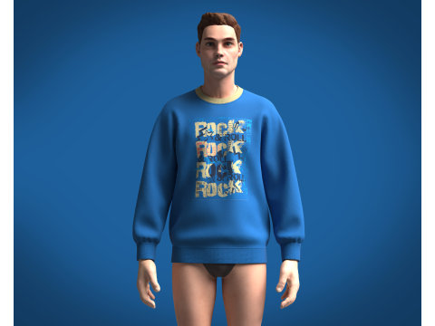 Sweatshirt - Rock Modello 3D