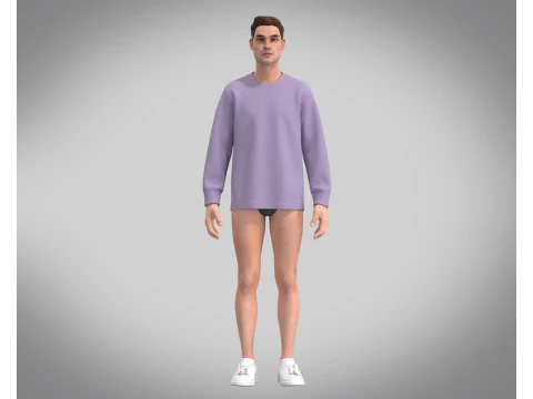 Sweatshirt - PINK 3D Model