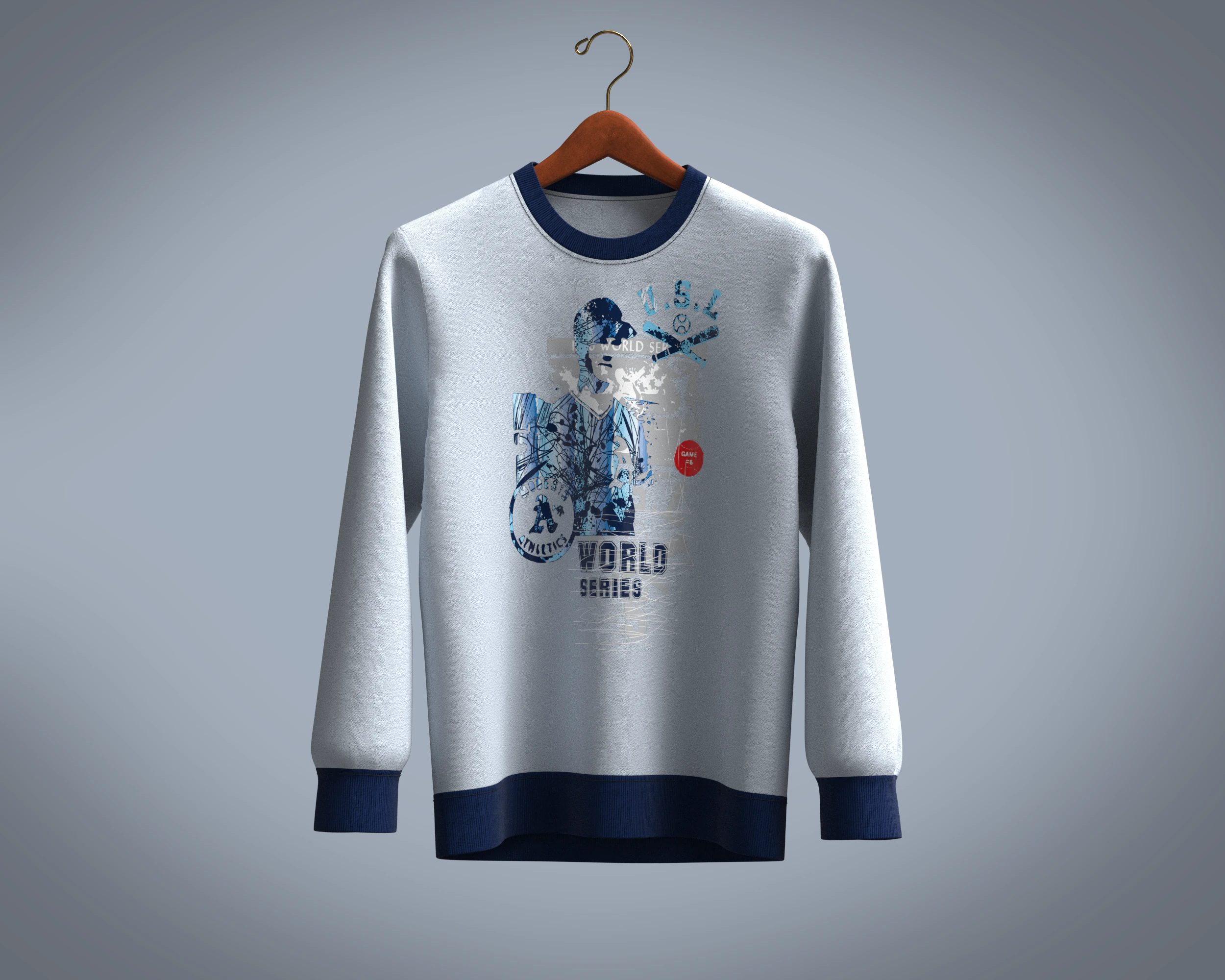 Sweatshirt - WORLD SERIES 3D Model .c4d .max .obj .3ds .fbx .stl .blend 