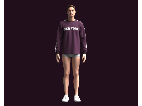 Sweatshirt - New York 3D Model