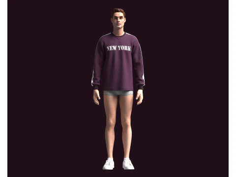 Sweatshirt - New York 3D Model
