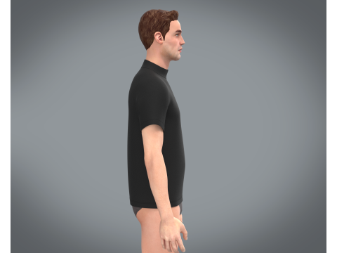 High Neck Tshirt - Colorway 3D Модель