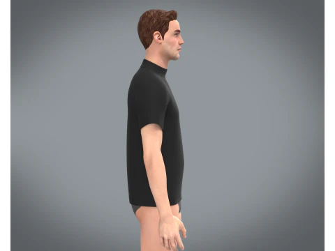 High Neck Tshirt - Colorway 3D Model