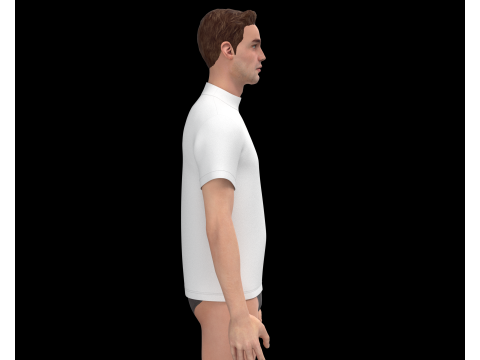 High Neck Tshirt - Colorway 3D Модель
