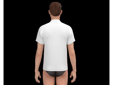 High Neck Tshirt - Colorway 3D Model