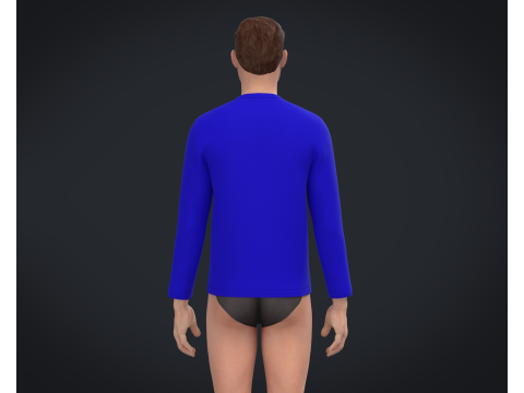 Men Long Sleeve T-Shirt - Colorway 3D Model