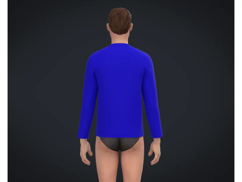 Men Long Sleeve T-Shirt - Colorway 3D Model