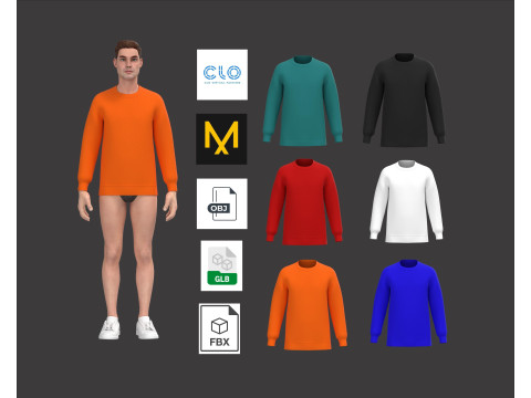 Men Sweatshirt - Colorway Model 3D