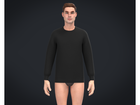 Men Sweatshirt - Colorway 3D 모델