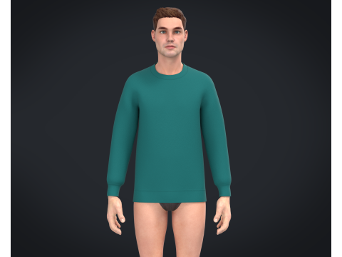 Men Sweatshirt - Colorway 3D 모델