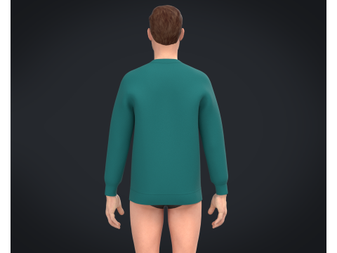 Men Sweatshirt - Colorway 3D 모델