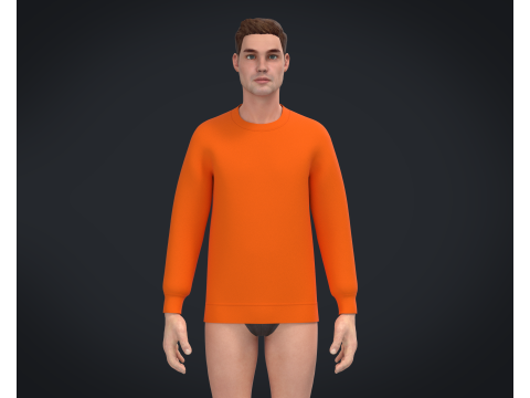 Men Sweatshirt - Colorway 3D 모델