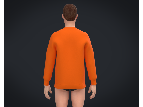 Men Sweatshirt - Colorway 3D 모델