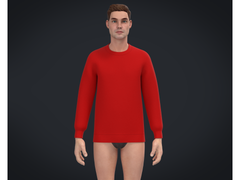 Men Sweatshirt - Colorway 3D 모델