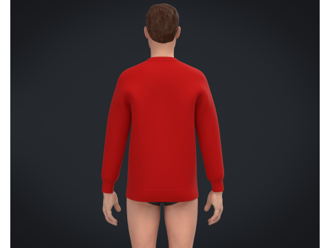 Men Sweatshirt - Colorway 3D 모델