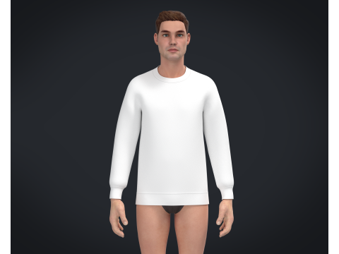 Men Sweatshirt - Colorway 3D 모델