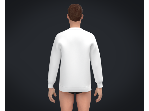 Men Sweatshirt - Colorway 3D 모델