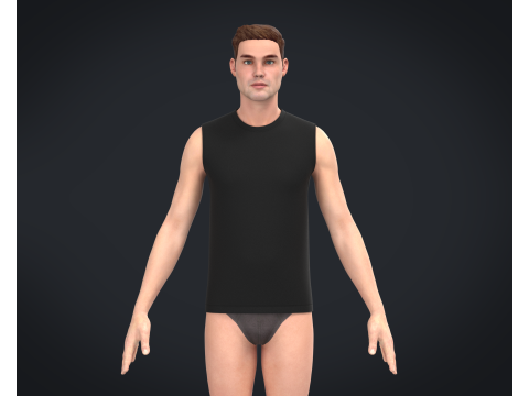 Men Sleeveless T-Shirt - Colorway Modelo 3D