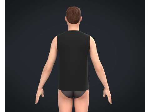 Мужская футболка без рукавов &mdash; Colorway 3D Модель