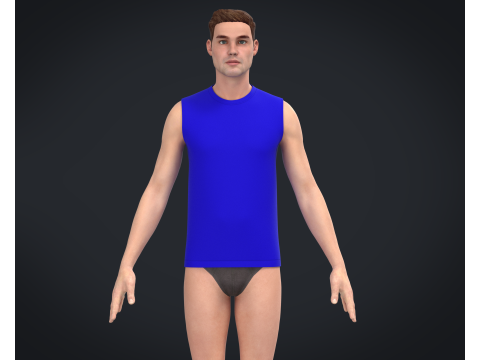 Men Sleeveless T-Shirt - Colorway Modelo 3D