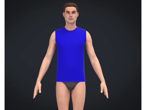 Мужская футболка без рукавов &mdash; Colorway 3D Модель