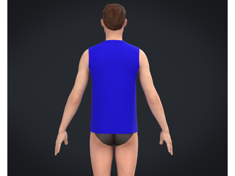Men Sleeveless T-Shirt - Colorway Modelo 3D
