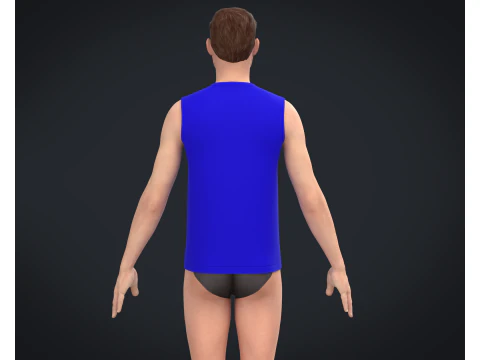 Мужская футболка без рукавов &mdash; Colorway 3D Модель