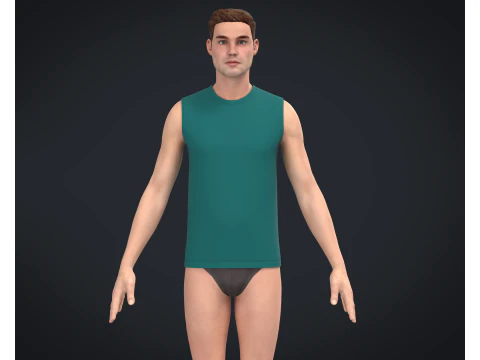Мужская футболка без рукавов &mdash; Colorway 3D Модель