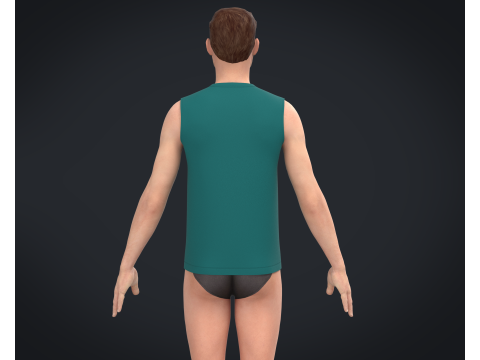 Men Sleeveless T-Shirt - Colorway Modelo 3D
