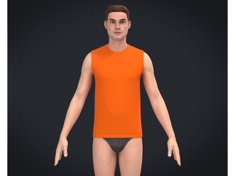 Men Sleeveless T-Shirt - Colorway Modelo 3D