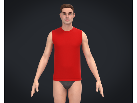 Men Sleeveless T-Shirt - Colorway Modelo 3D