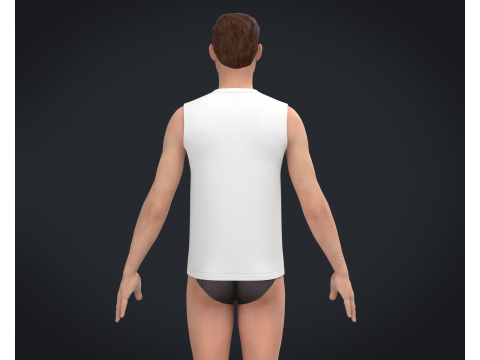 Men Sleeveless T-Shirt - Colorway Modelo 3D