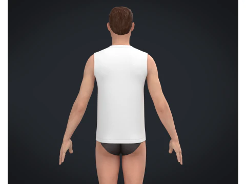 Мужская футболка без рукавов &mdash; Colorway 3D Модель