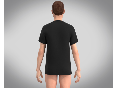 T-Shirt Vneck - Colorway 3D-Modell