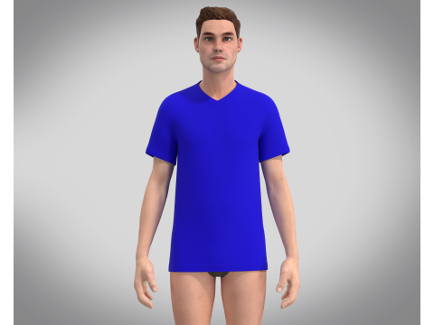 T-Shirt Vneck - Colorway 3D-Modell