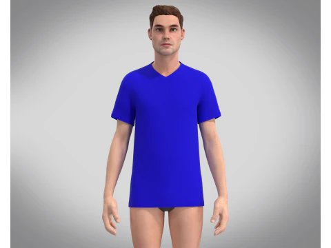 T-Shirt Vneck - Colorway 3D Model