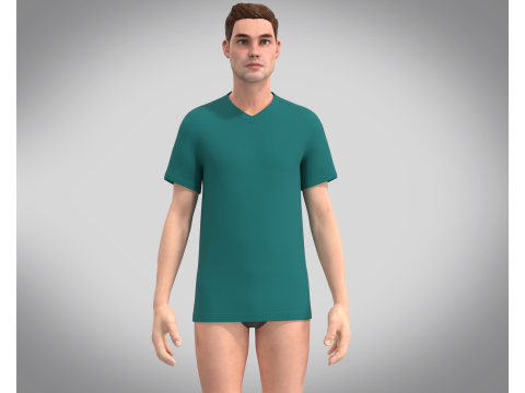 T-Shirt Vneck - Colorway 3D-Modell