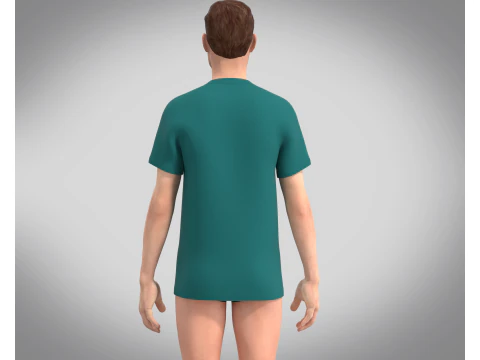 T-Shirt Vneck - Colorway 3D Model