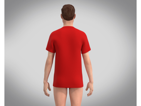T-Shirt Vneck - Colorway 3D-Modell