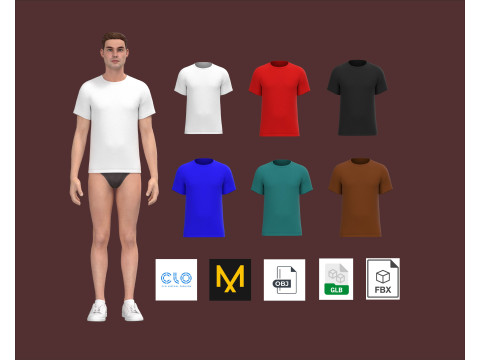 T-Shirt - Colorway 3D 模型