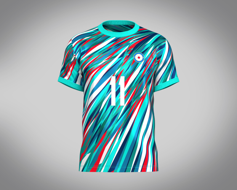 Soccer Football Multi color Jersey Player-11 Modèle 3D .c4d .max .obj .3ds .fbx .stl .blend 