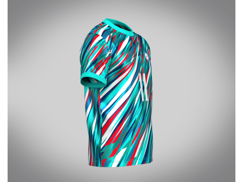 Soccer Football Multi color Jersey Player-11 Modèle 3D