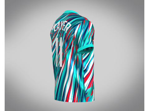 Soccer Football Multi color Jersey Player-11 Modèle 3D
