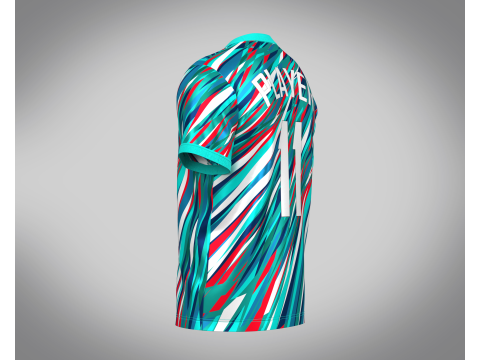 Soccer Football Multi color Jersey Player-11 Modèle 3D
