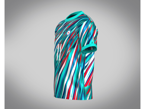 Soccer Football Multi color Jersey Player-11 Modèle 3D