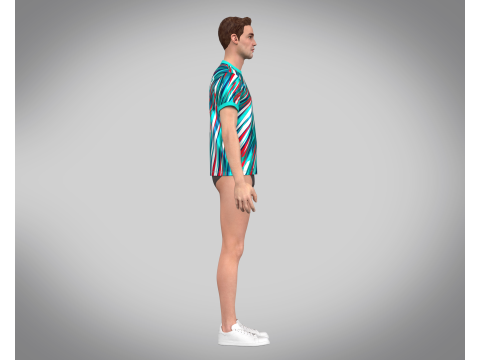 Soccer Football Multi color Jersey Player-11 Modèle 3D