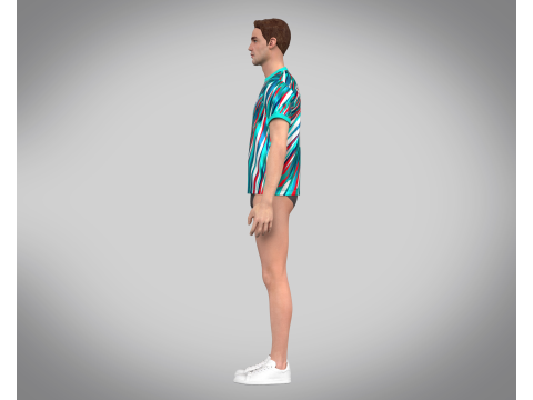Soccer Football Multi color Jersey Player-11 Modèle 3D