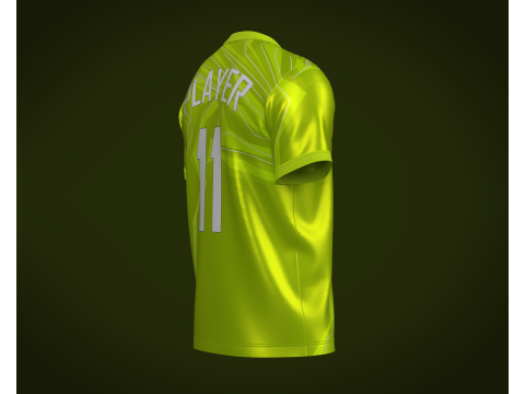 Soccer Football Neon Green color Jersey Player-11 3D 모델