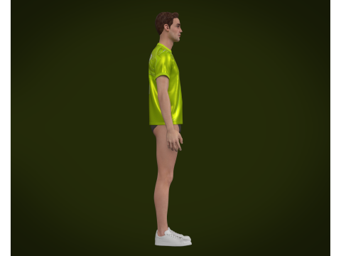 Soccer Football Neon Green color Jersey Player-11 3D 모델